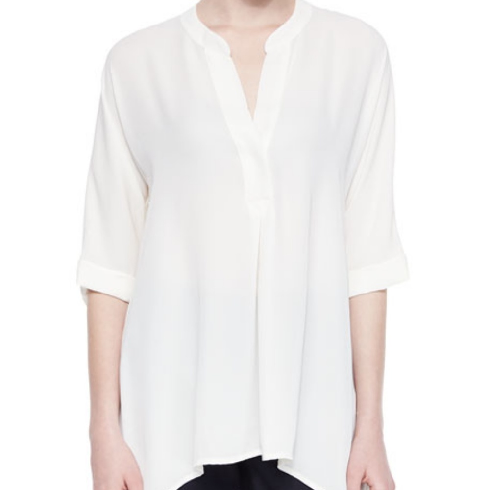 Nic + Zoe White Flowy Tunic